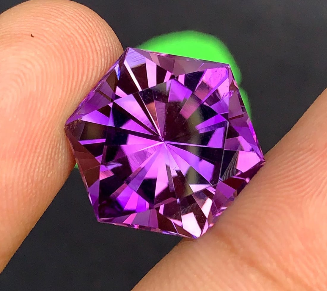 Fancy Cut Amethyst Gemstone: February Birthstone, Jewelry Making (24.30 Carats) - 3
