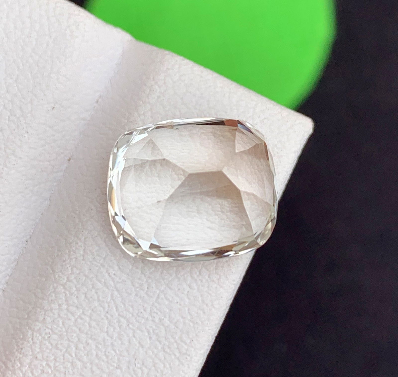 Natural Imperial Topaz Gemstone: 10.79 Carat Golden Yellow Cushion Cut - 13