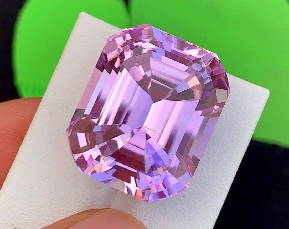 Pink Kunzite Gemstone: 59.10 Carat Faceted Emerald Cut, November Birthstone (1 of 9)