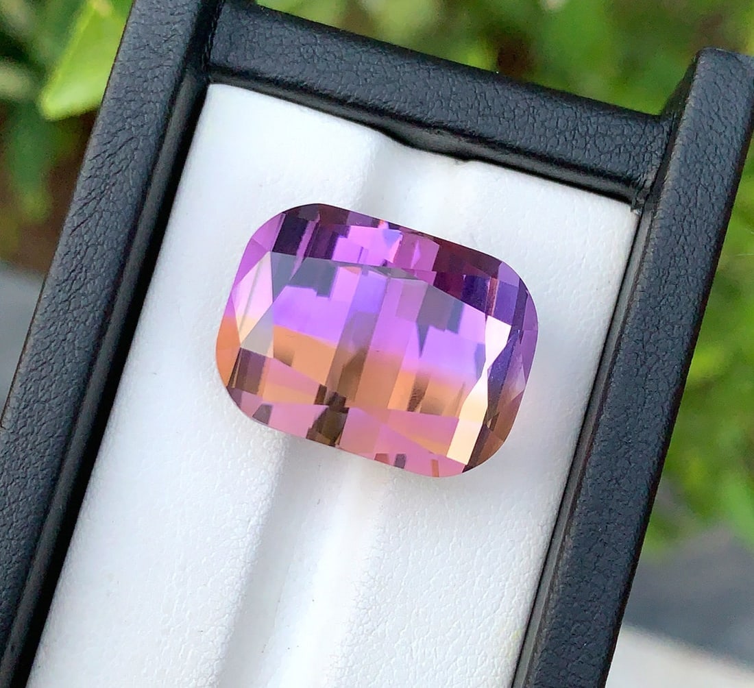 Natural Ametrine Gemstone: 35.00 CT Cushion Cut, February Birthstone - 3