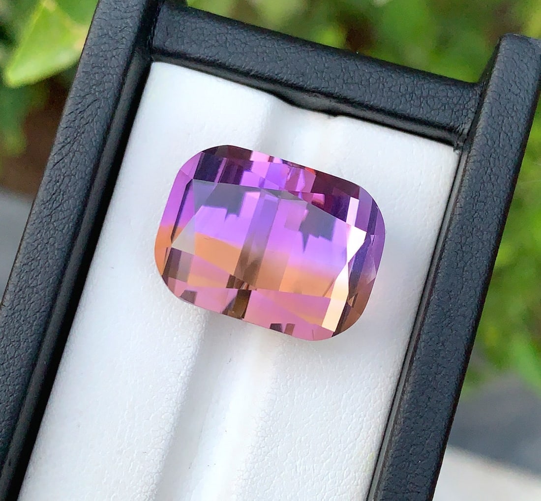Natural Ametrine Gemstone: 35.00 CT Cushion Cut, February Birthstone - 4