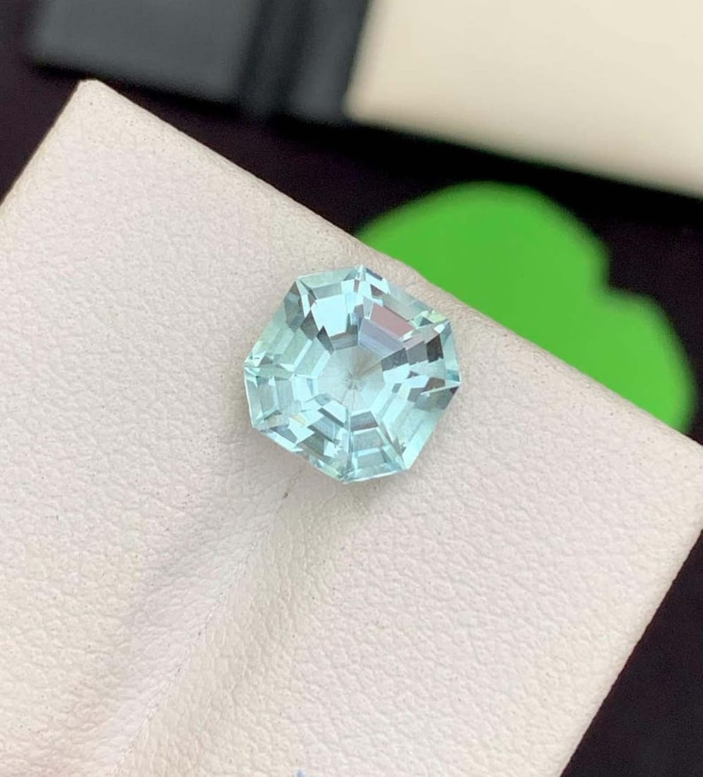 Natural Aquamarine Gemstone, Asscher Cut Aquamarine Loos Gemstones March Birthstone - 6