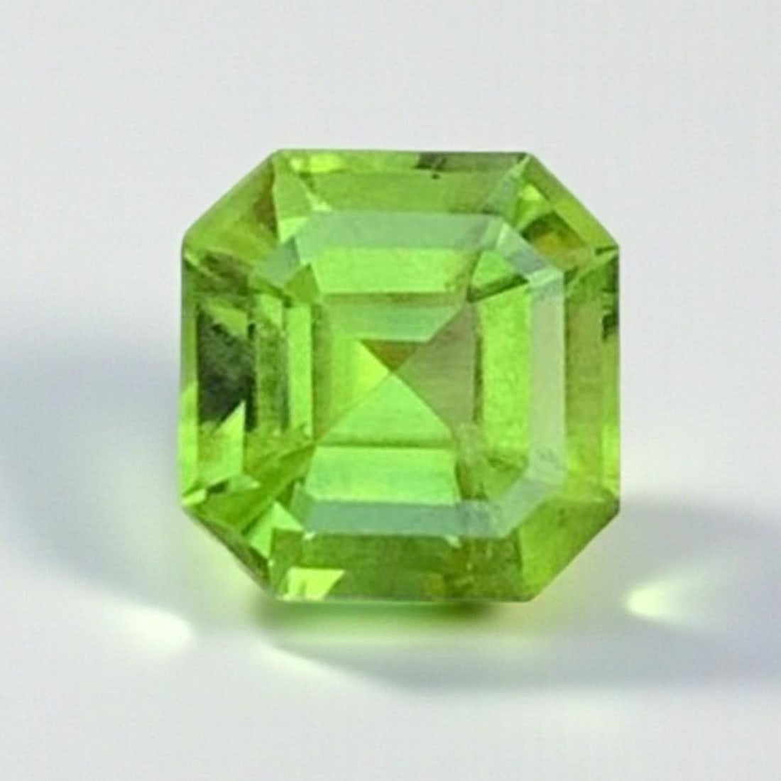 Natural Green Peridot Gemstone: Asscher Cut August Birthstone (1 of 11)