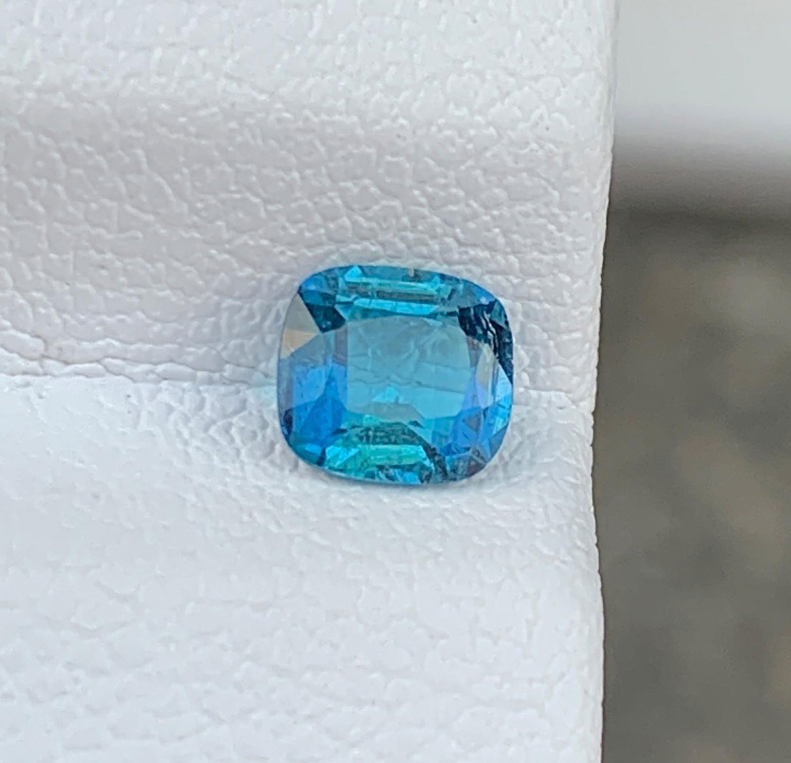 Natural Ink Blue Tourmaline Gemstone: 0.51 Carat Natural Cushion Cut, October Birthstone - 9