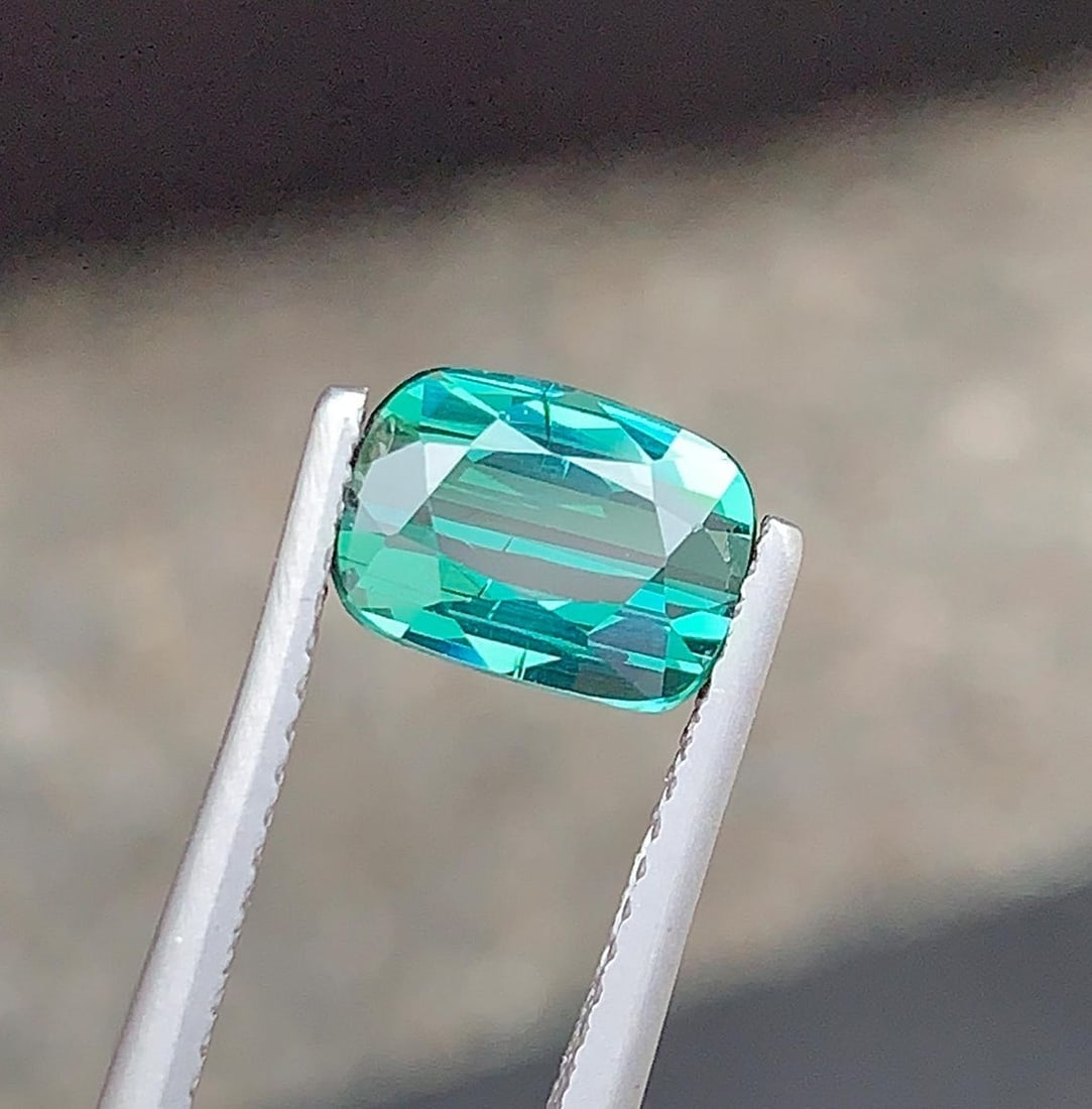 Blue Green Tourmaline Gemstone: Natural October Birthstone, Africa (1.96 CT) - 2