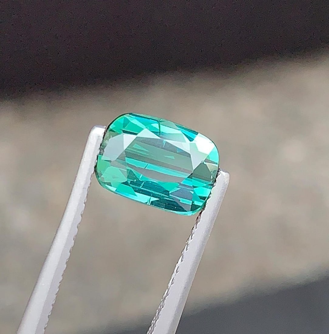 Blue Green Tourmaline Gemstone: Natural October Birthstone, Africa (1.96 CT) - 7