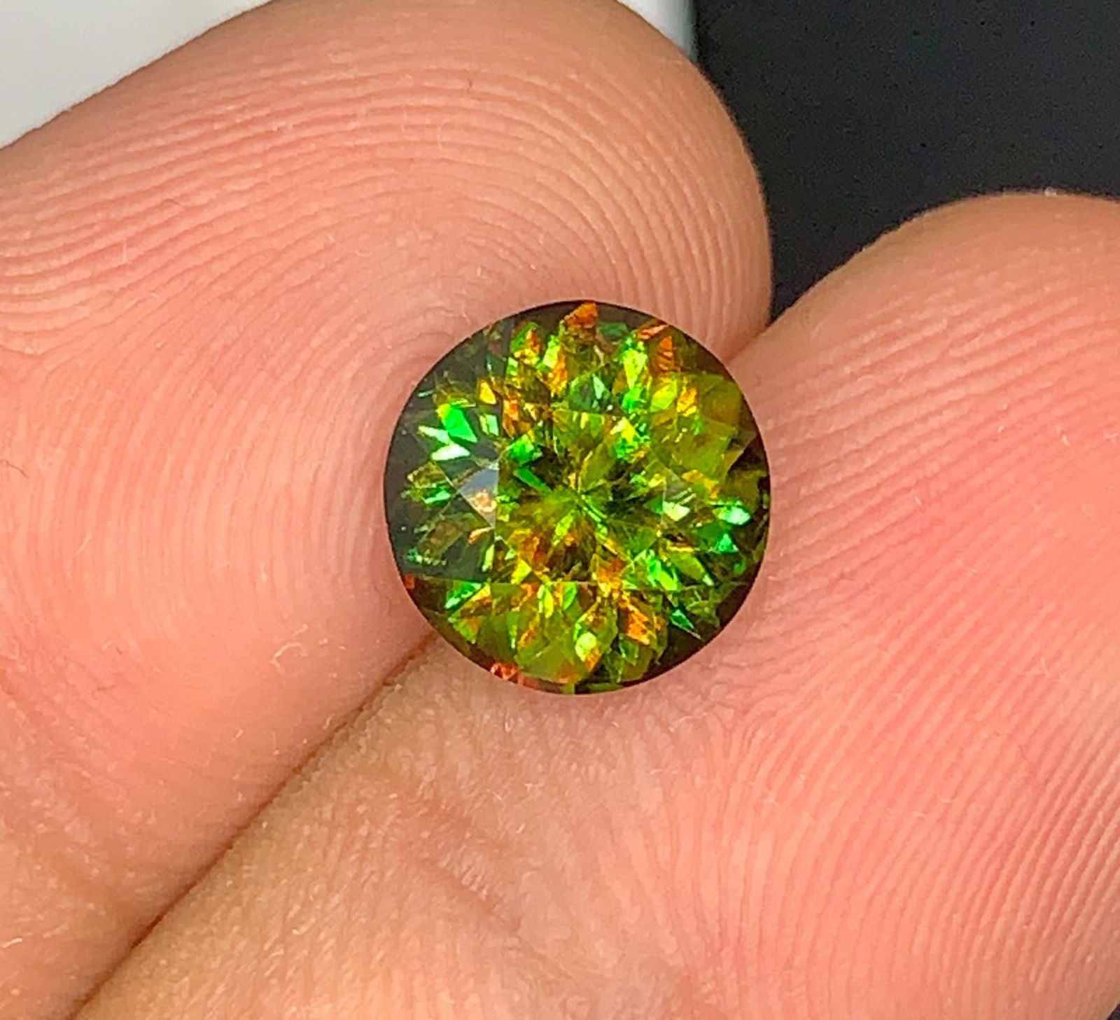 Natural Chrome Sphene Titanite Gemstone: 3.10 Carat Round Cut June Birthstone - 13