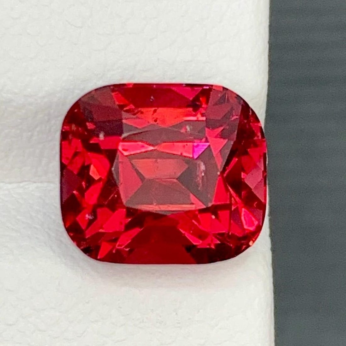 Cherry Red Unique Garnet Cushion Cut Loose Gemstone From Tanzania - 5.190 Carat (1 of 15)