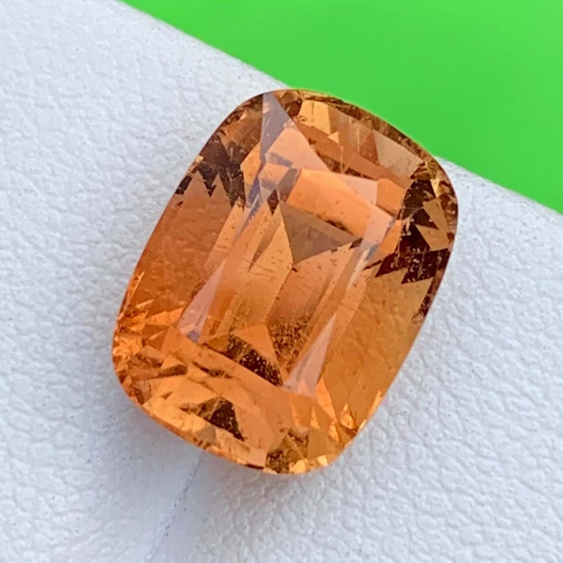 Natural Imperial Topaz Gemstone: Golden Cushion Cut, November Birthstone (7.86 Carats) - 3