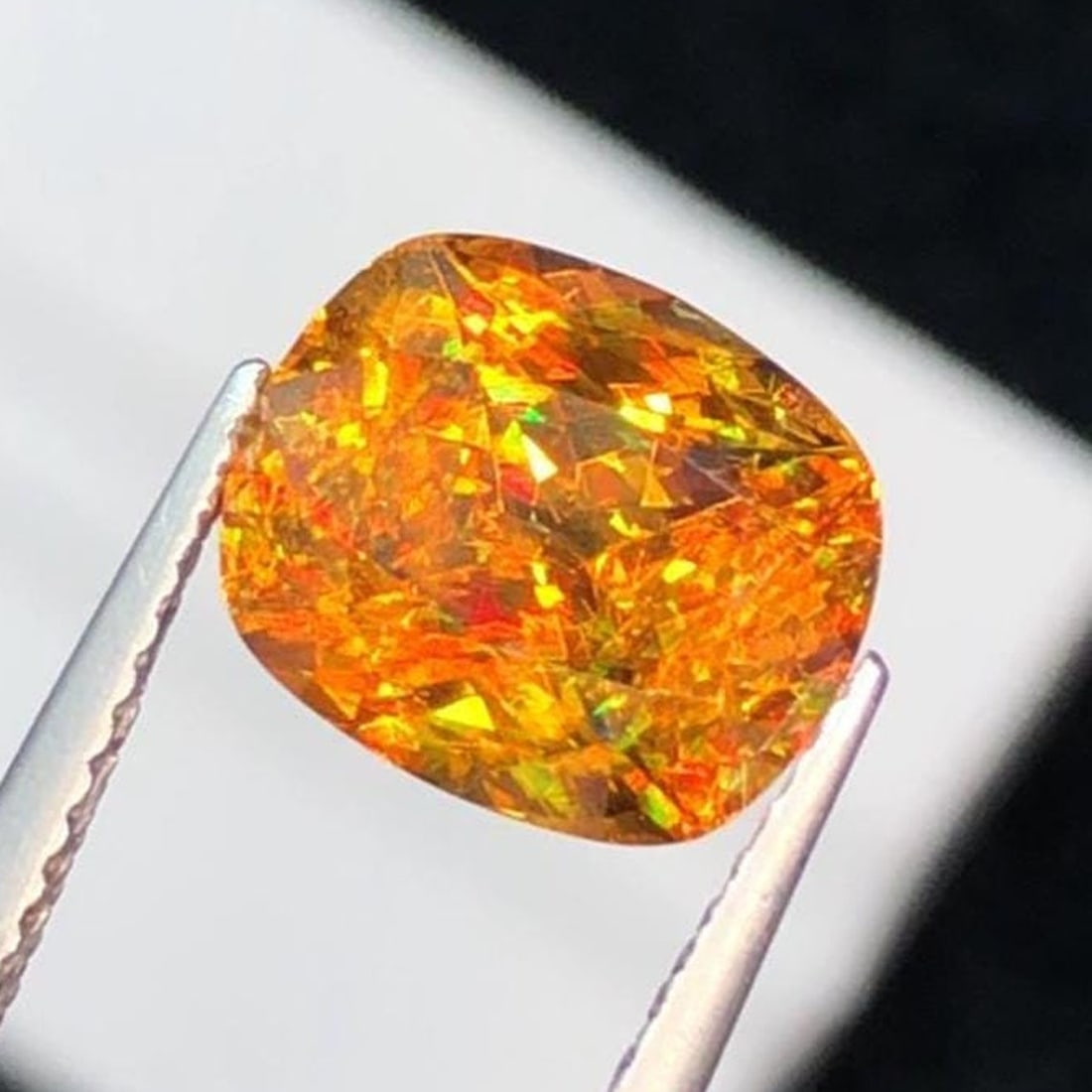 3.60 Carat Cushion Cut Sphene Gemstone: Natural Titanite, Zagi Mine (1 of 15)