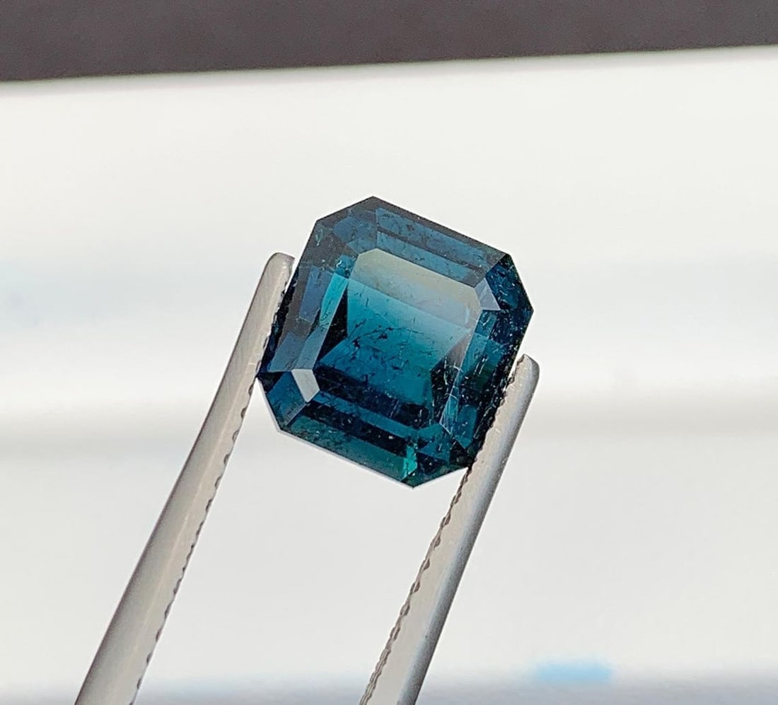 Ink Blue Tourmaline Gemstone: Natural October Birthstone, Afghanistan (4.80 CT) - 2