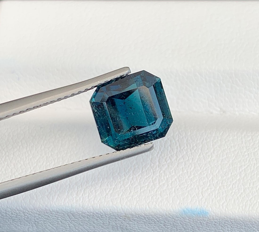 Ink Blue Tourmaline Gemstone: Natural October Birthstone, Afghanistan (4.80 CT) - 9