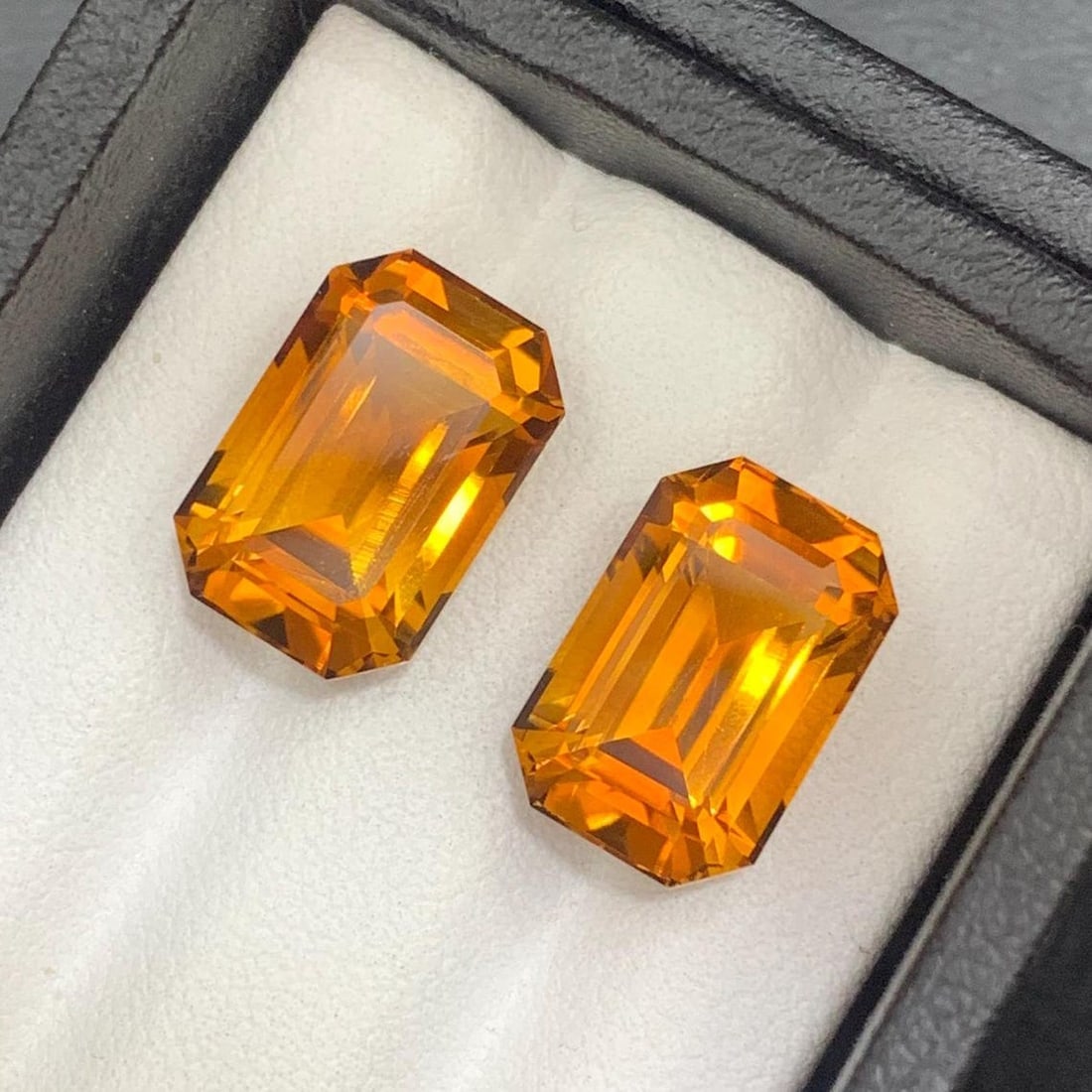 Emerald Cut Citrine Gemstone Pair: Brownish Orange, 12.55 Carat: Title: Emerald Cut Citrine Gemstone Pair: Brownish Orange, 12.55 Carat Description: Supplies for making crafts Materials: Gemstone: Citrine Carat weight: 12.55 Metaphysical Properties: - Known as the