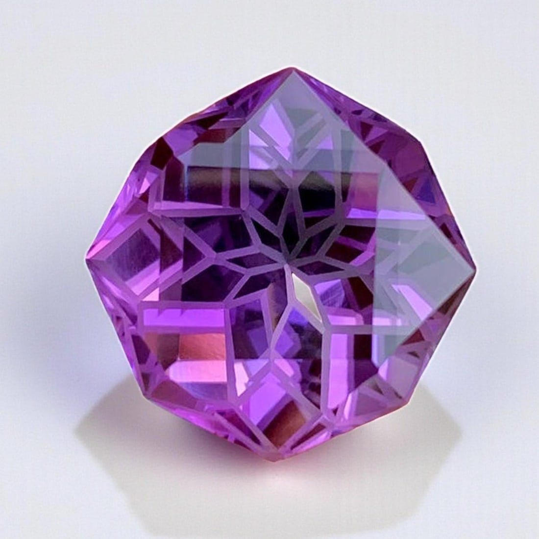 Fancy Cut Amethyst Gemstone: Deep Purple February Birthstone (14.15 Carats) (1 of 11)