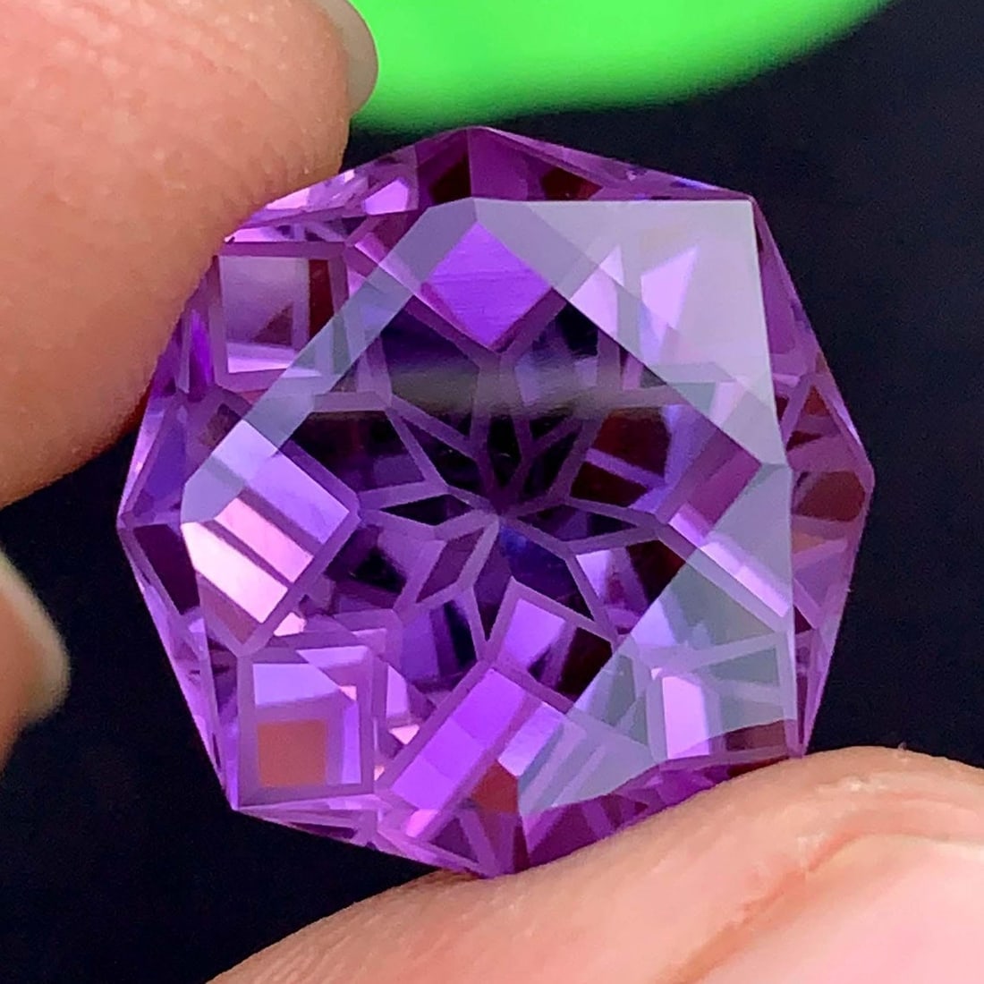 Fancy Cut Amethyst Gemstone: Deep Purple February Birthstone (14.15 Carats) - 2