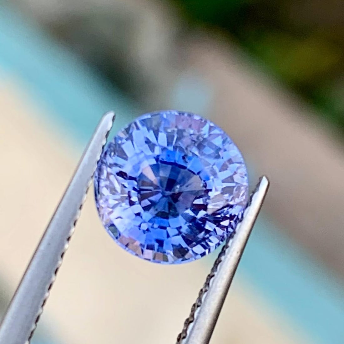 2.93 Carat No Heat Sapphire Gemstone, Round Brilliant Cut Srilankan Stone: Title: 2.93 Carat No Heat Sapphire Gemstone, Round Brilliant Cut Srilankan StoneDescription: Supplies for making crafts Materials: Gemstone: Sapphire Carat weight: 2.93 The sapphire has been