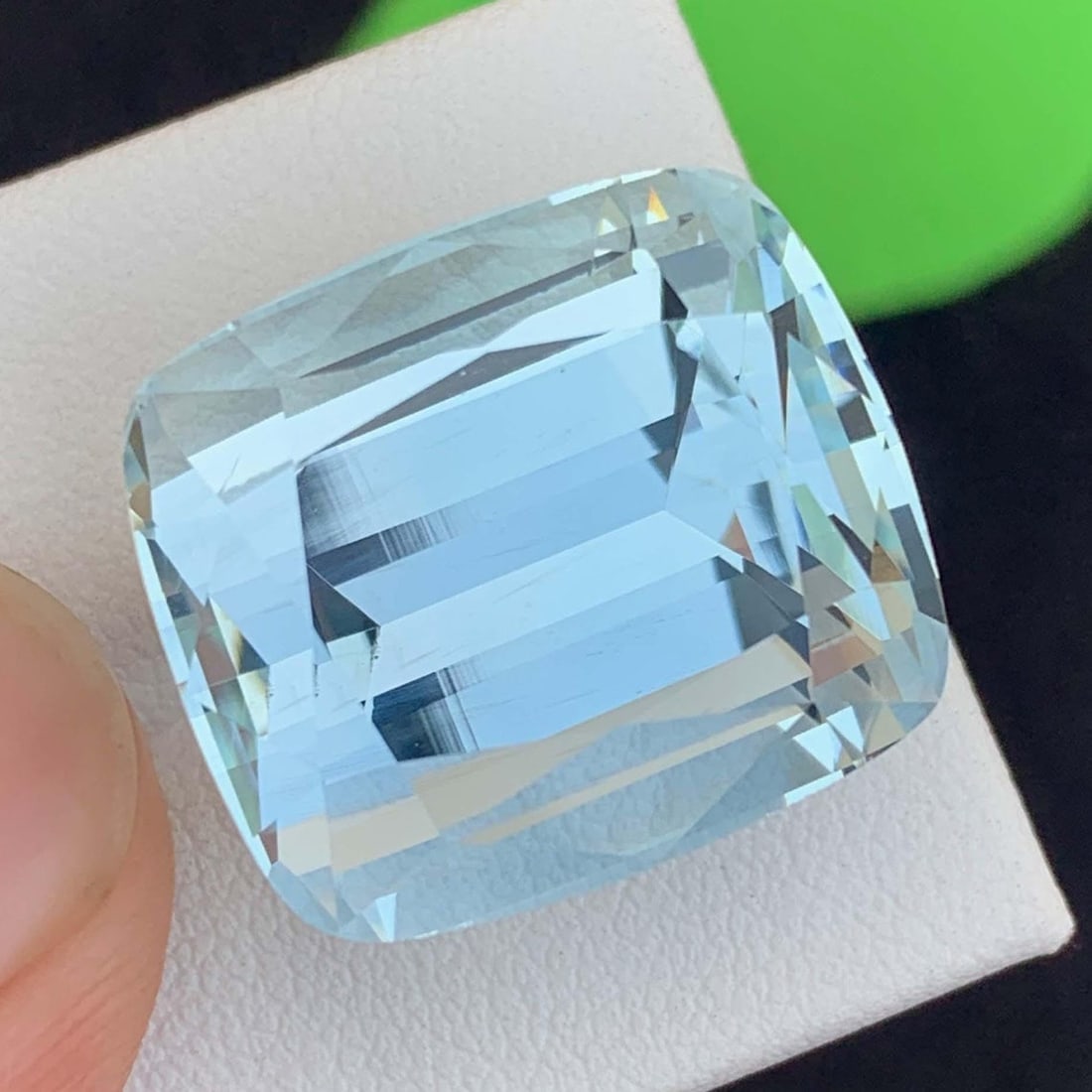 Natural Aquamarine Gemstone: 39.65 Carat Cushion Cut, Pakistan Origin: Title: Natural Aquamarine Gemstone: 39.65 Carat Cushion Cut, Pakistan Origin Description: Supplies for making crafts Materials: Gemstone: Aquamarine Carat weight: 39.65 <