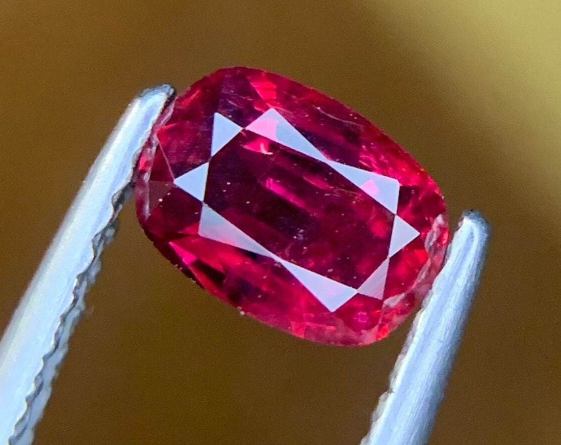 Red Ruby Gemstone: 0.85 Carat Cushion Cut Mozambique Ruby (1 of 15)
