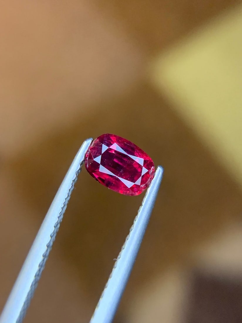 Red Ruby Gemstone: 0.85 Carat Cushion Cut Mozambique Ruby - 3