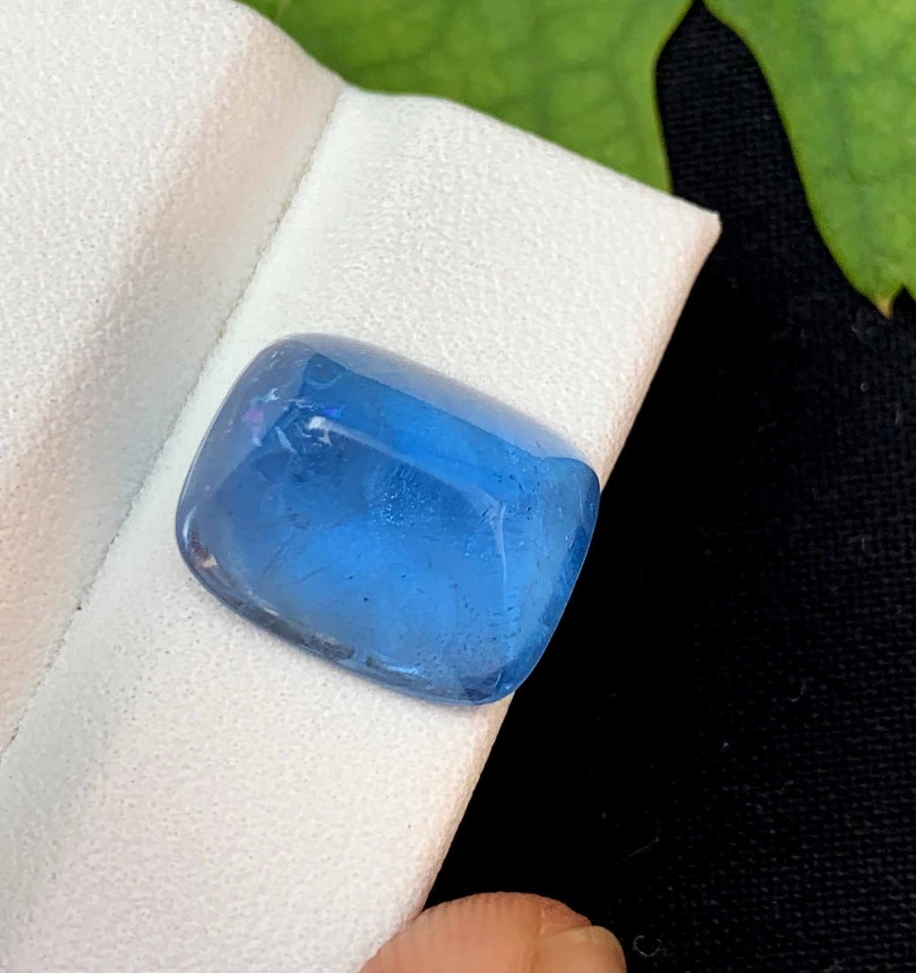 Natural Aquamarine Cabochon: Mariner Blue Gemstone, March Birthstone (10.10 Carats) - 3