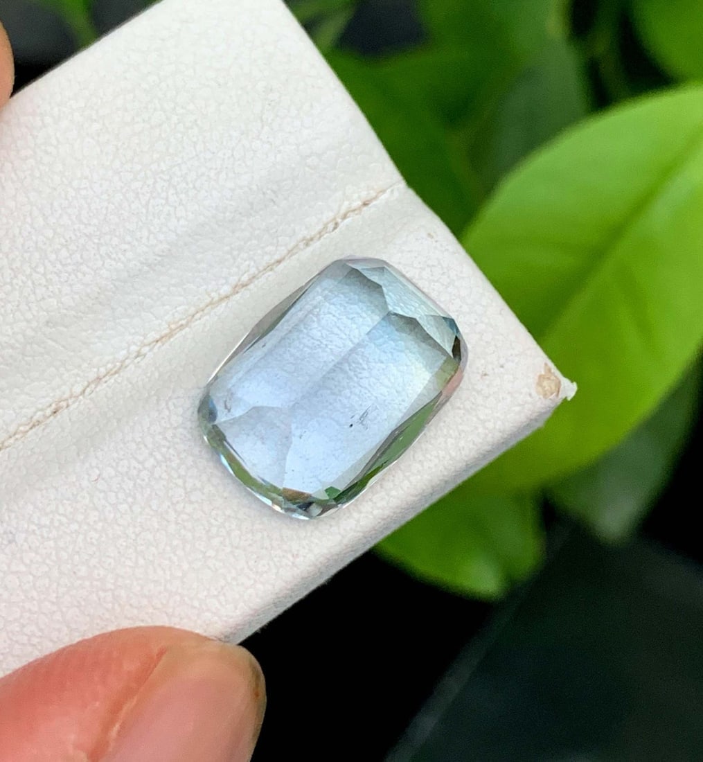 Natural Aquamarine Gemstone, Sky Color Aquamarine Beryl, March Birthstone - 8.50 Carats 14*10.5*7 mm - 3