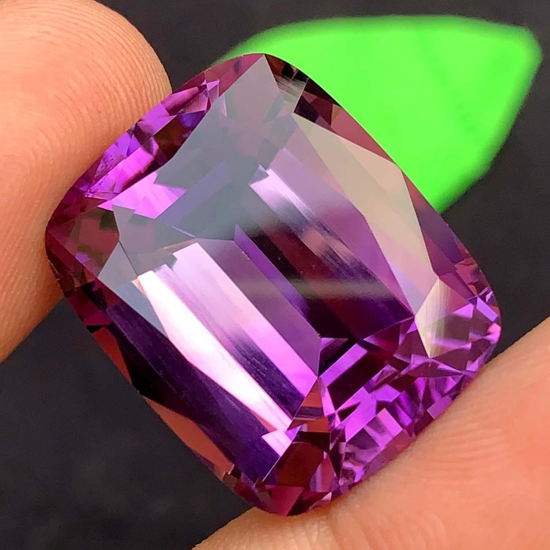 Natural Pinkish Purple Amethyst Gemstone: 47.60 Carat Cushion Cut - 2