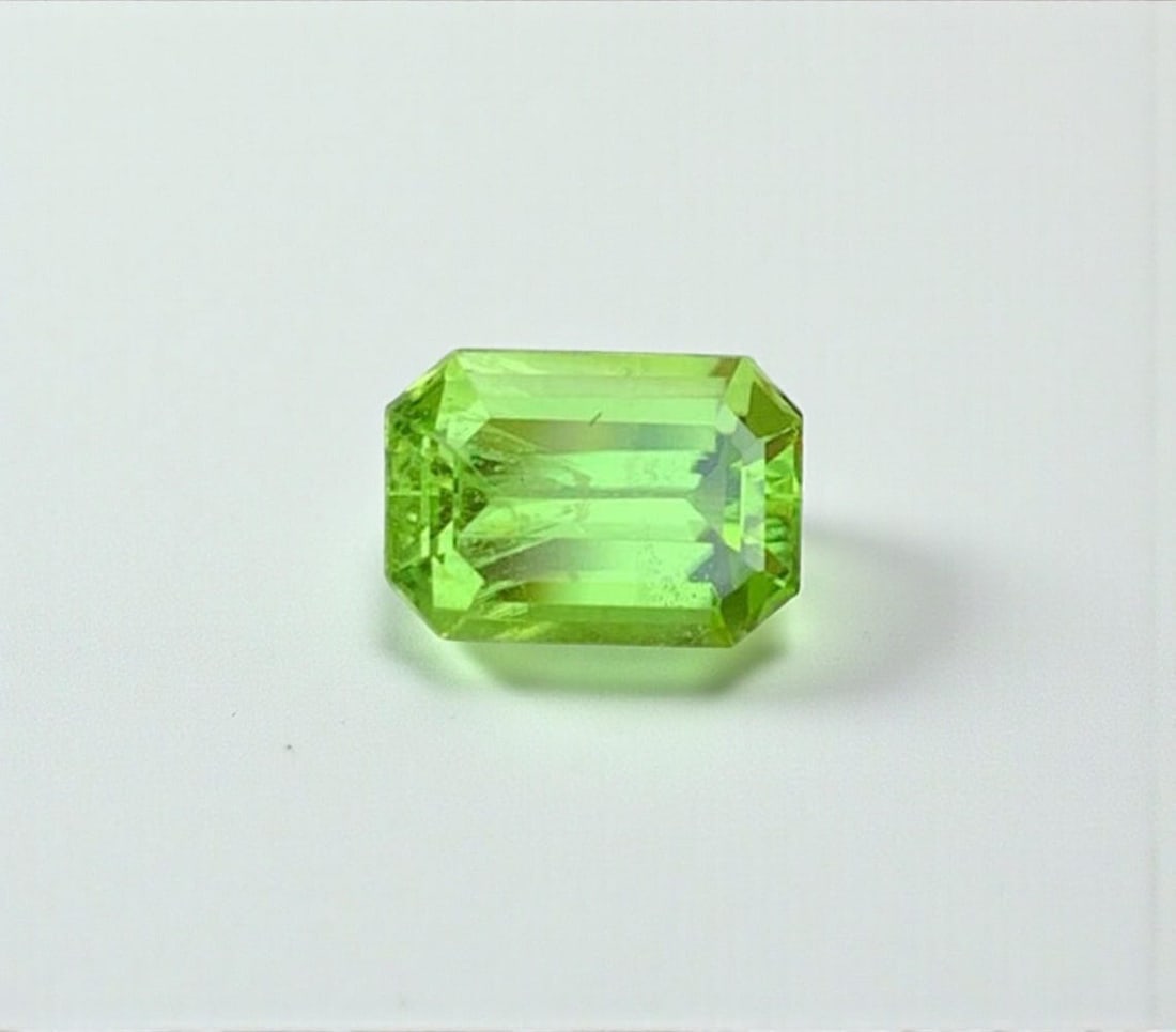 Emerald Cut Peridot Gemstone: Natural August Birthstone (1.47 Carats) (1 of 6)