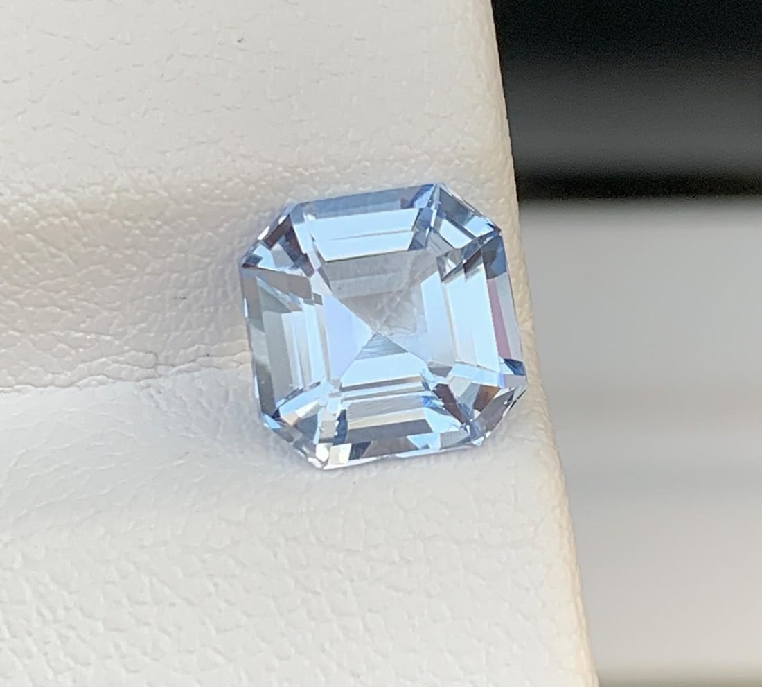Santa Maria Aquamarine Gemstone: 2.45 CT Asscher Cut Beryl - 4