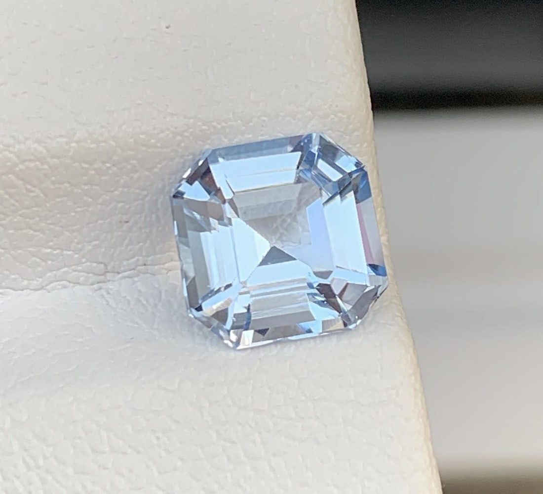 Santa Maria Aquamarine Gemstone: 2.45 CT Asscher Cut Beryl - 5