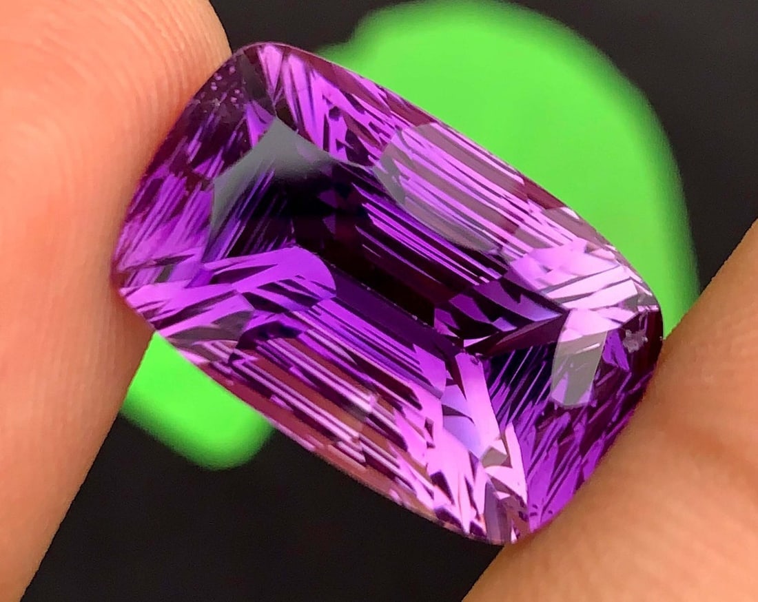 Natural Amethyst Gemstone: Exquisite Fancy Cut, February Birthstone (16.53 Carats) (1 of 9)