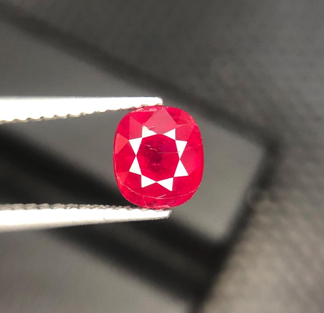 No Heat Afghanistan Ruby Gemstone: Vivid Red Cushion Cut, 1.39 Carat: Title: No Heat Afghanistan Ruby Gemstone: Vivid Red Cushion Cut, 1.39 Carat Description: " Supplies for making crafts Materials: Gemstone: Ruby Carat weight: 1.39 Specifications: Gemstone Type: Ruby D