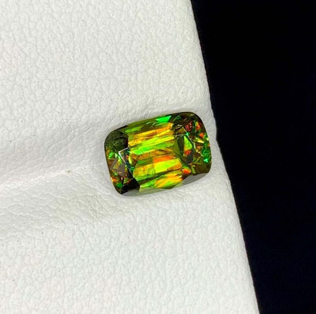 Green Chrome Sphene Gemstone: Lustrous Cushion Cut Titanite, June Birthstone - 4