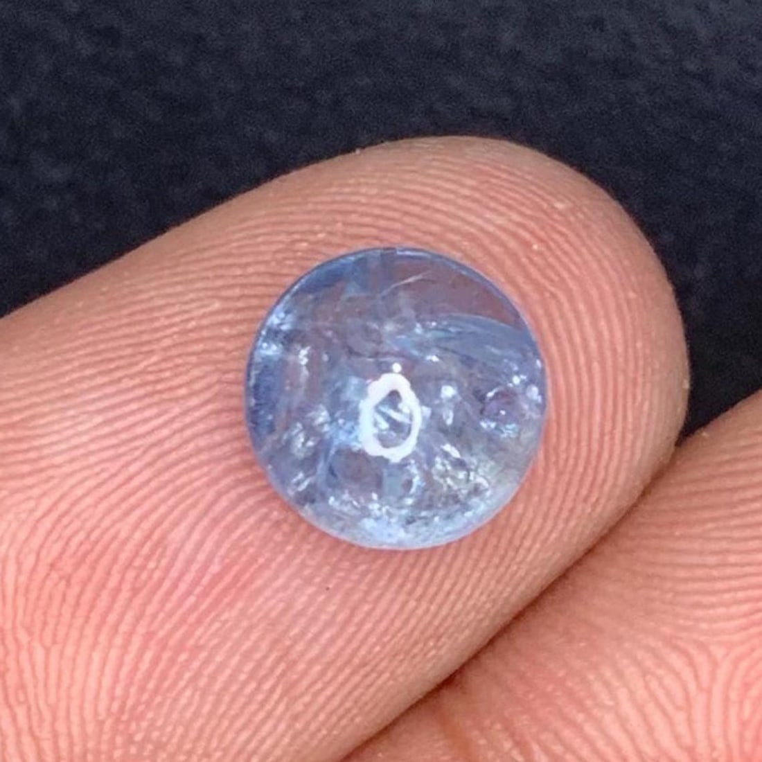 Sky Blue with Pale Grey Undertones Sapphire Cabochon For Jewellery - 3.30 Carat: Title: Sky Blue with Pale Grey Undertones Sapphire Cabochon For Jewellery - 3.30 CaratDescription: Supplies for making crafts Materials: Gemstone: Sapphire Carat weight: 3.30 The sapphire cab