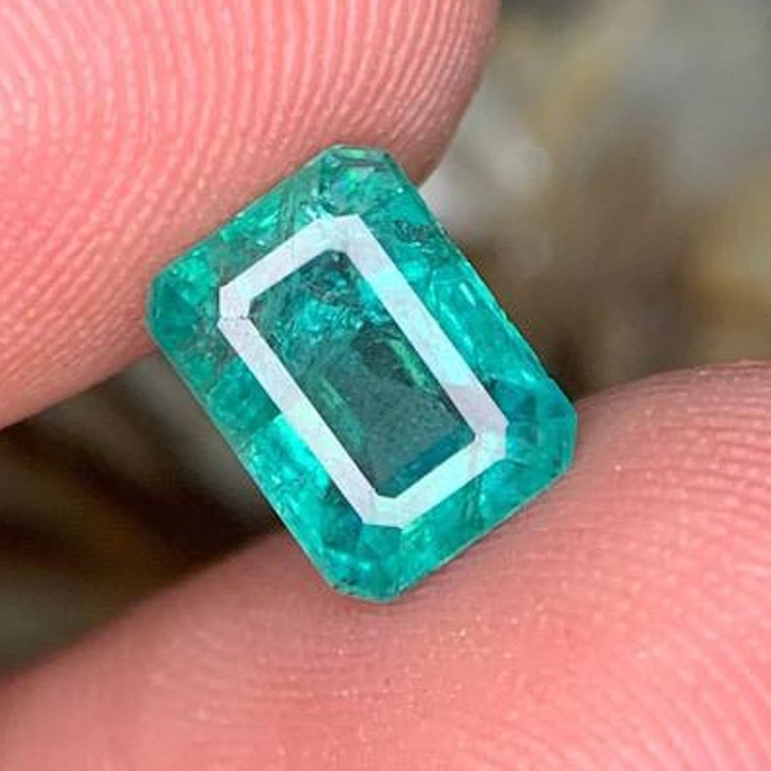 Neon Green Zambian Emerald: Emerald Cut Gemstone, May Birthstone (1.785 Carat): Title: Neon Green Zambian Emerald: Emerald Cut Gemstone, May Birthstone (1.785 Carat)Description: Supplies for making crafts Materials: Gemstone: Emerald Carat weight: 1.785 Emerald Details: