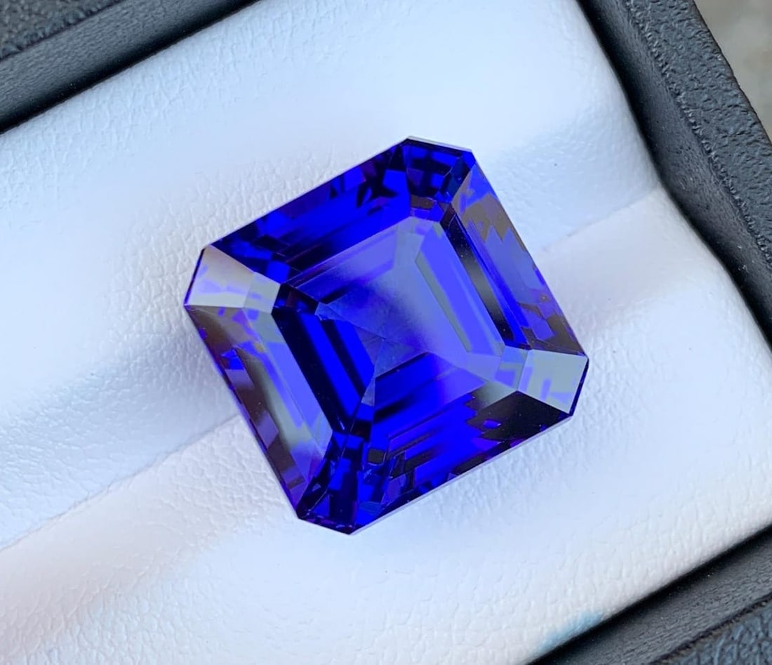 Natural AAA Tanzanite Loose Gemstone Asscher Shape For Making Jewelry 20.50 CTs - 6