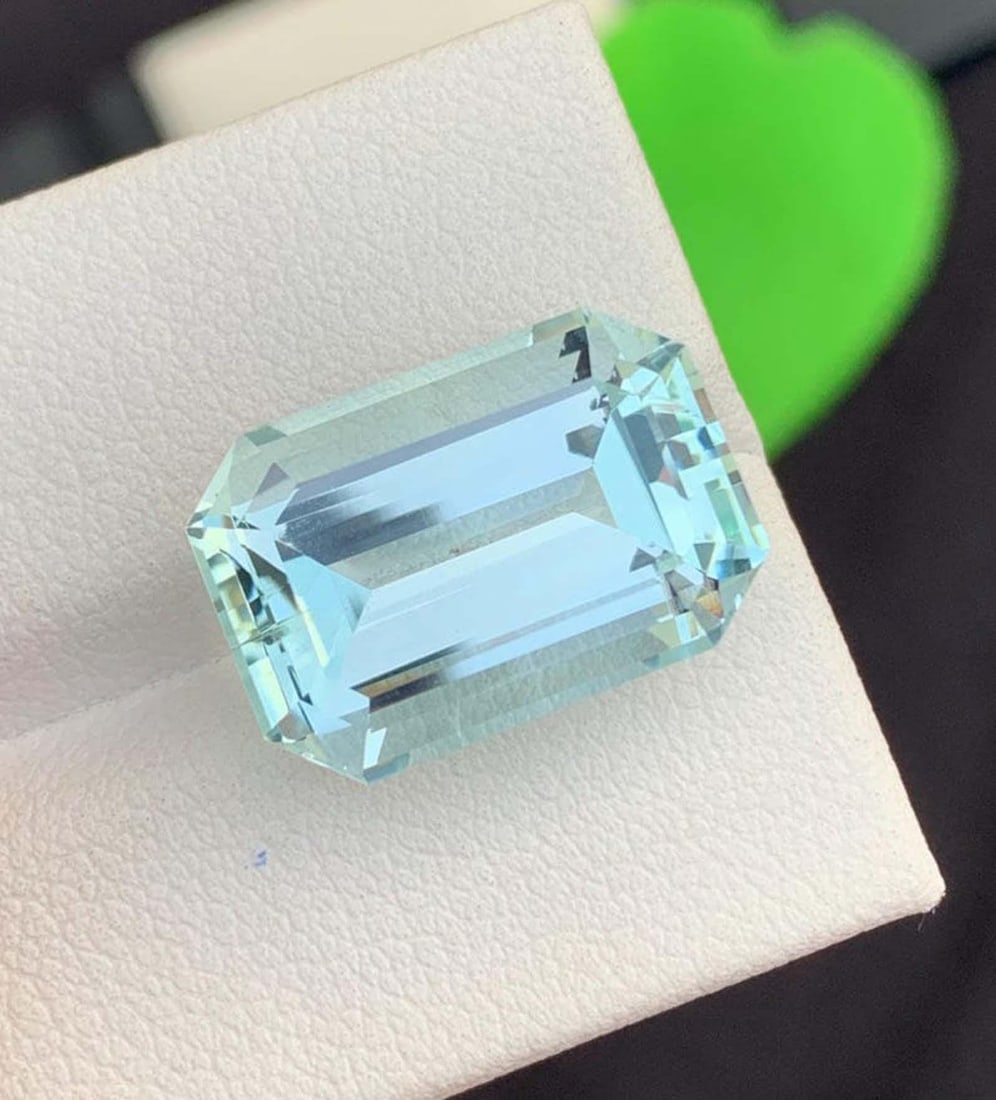 Emerald Cut Aquamarine Gemstone: 11.67 Carats, Pakistan Origin, March Birthstone - 8