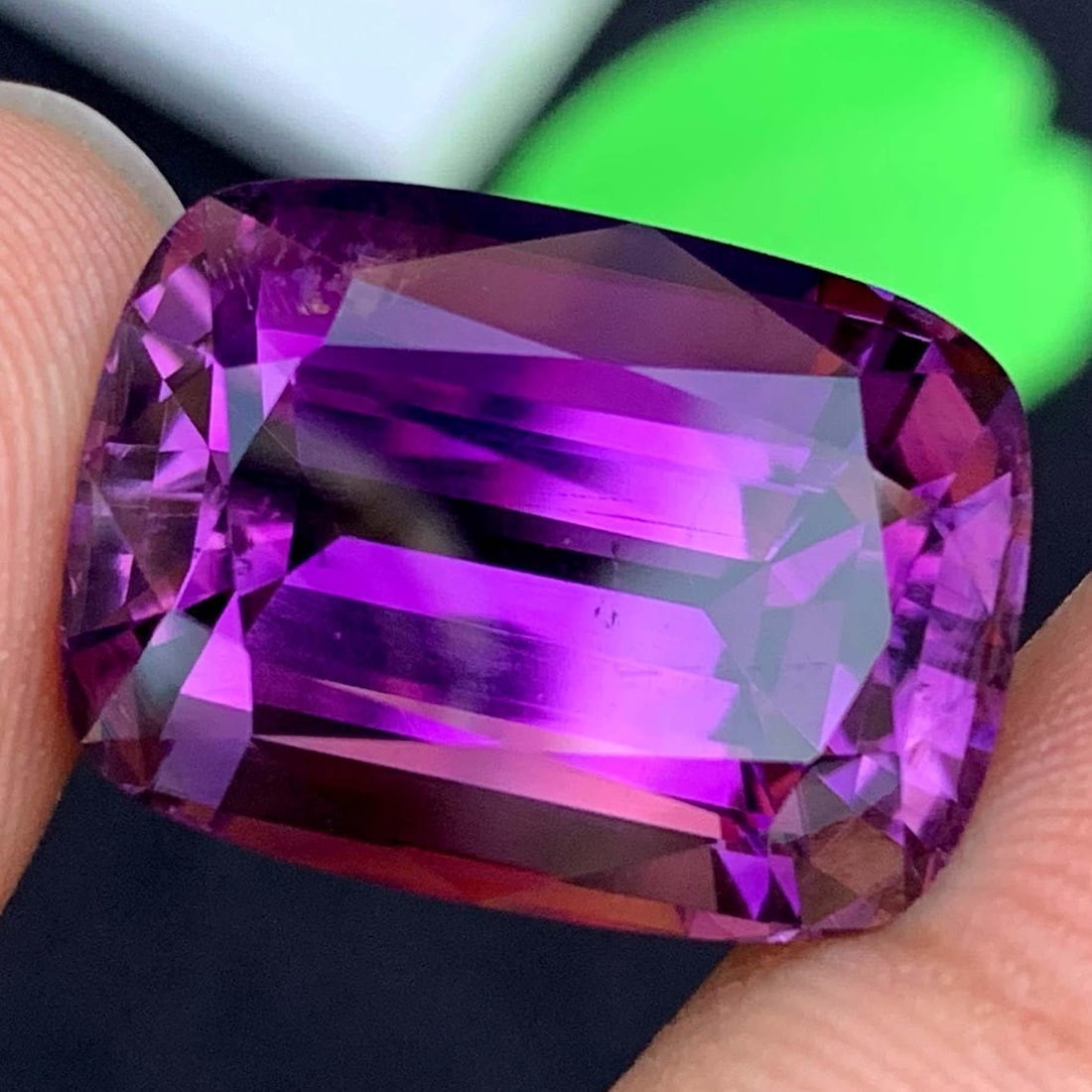 Cushion Cut Amethyst Gemstone: 28.94 Carats, February Birthstone - 2