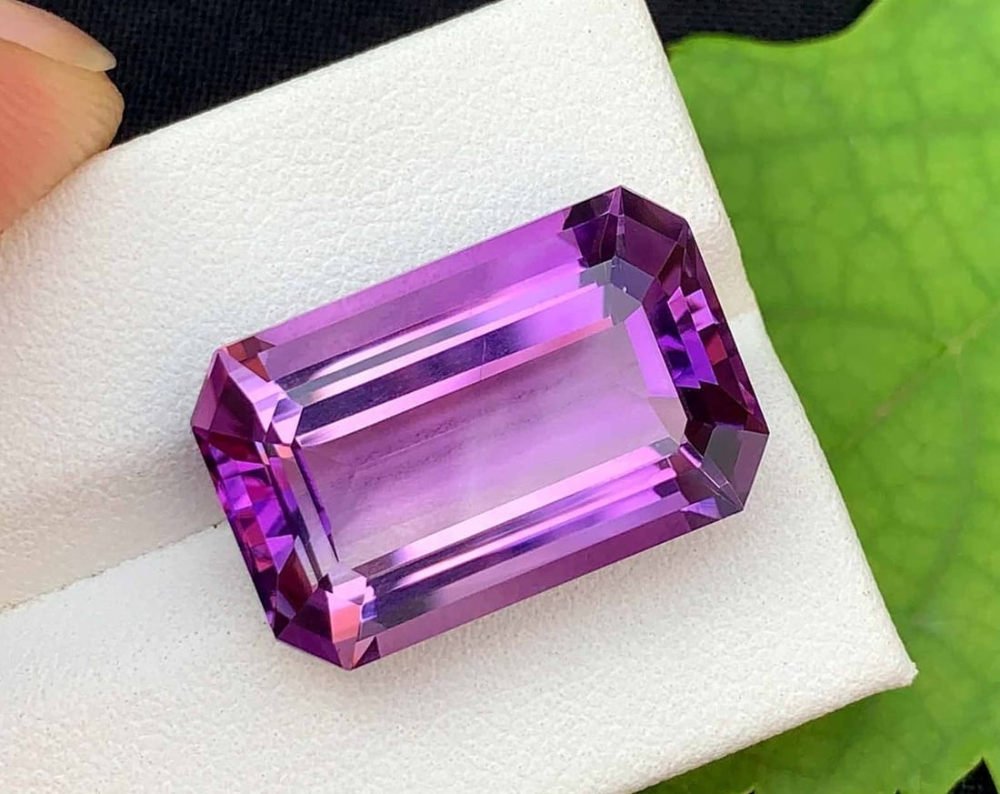 Emerald Cut Amethyst Gemstone: Natural February Birthstone, 19.30 Carats: Title: Emerald Cut Amethyst Gemstone: Natural February Birthstone, 19.30 Carats Description: Supplies for making crafts Materials: Gemstone: Amethyst Carat weight: 19.30