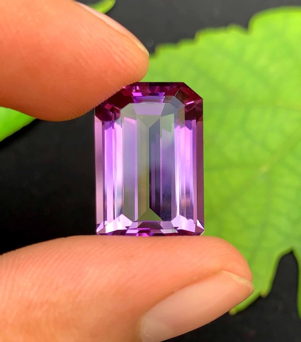 Emerald Cut Amethyst Gemstone: Natural February Birthstone, 19.30 Carats - 2