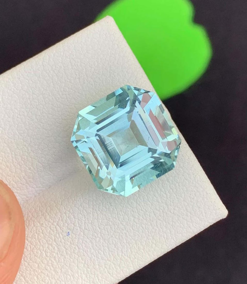 Natural Aquamarine Gemstone, Asscher Cut Aquamarine Loos Gemstones March Birthstone - 11