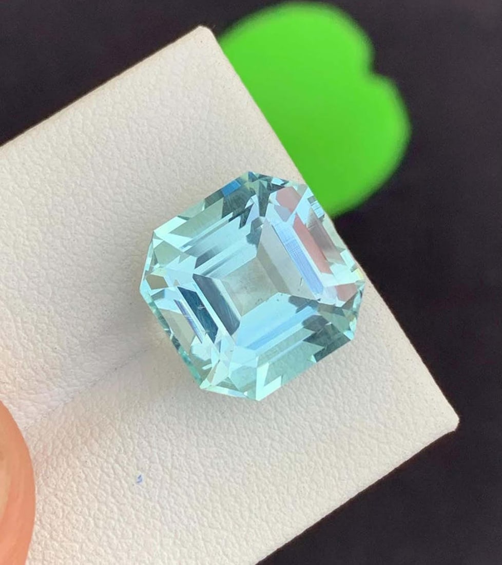 Natural Aquamarine Gemstone, Asscher Cut Aquamarine Loos Gemstones March Birthstone - 12