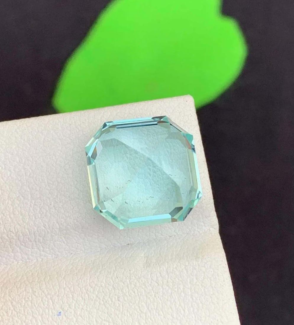 Natural Aquamarine Gemstone, Asscher Cut Aquamarine Loos Gemstones March Birthstone - 8