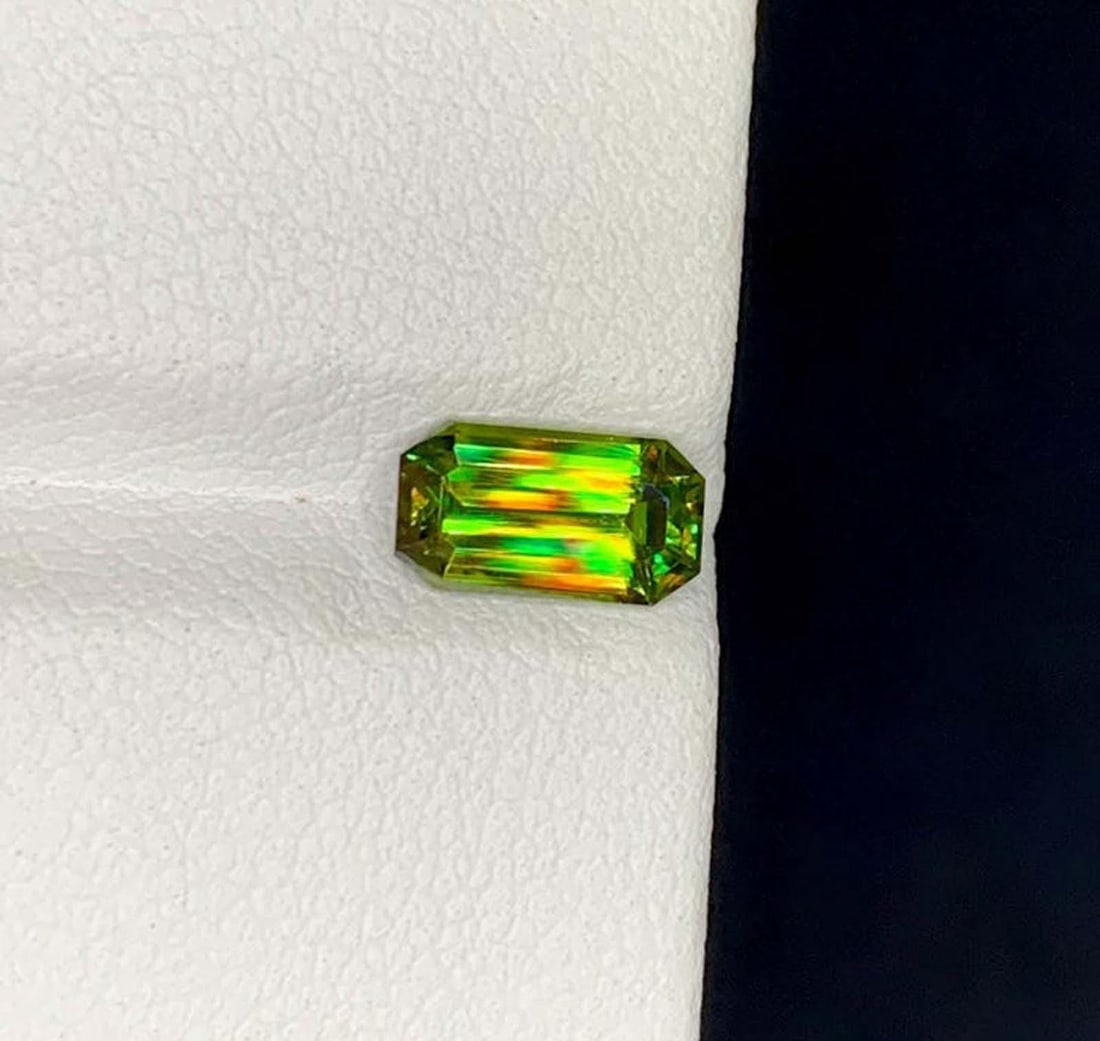 Green Sphene Gemstone: Natural Titanite Round Cut, June Birthstone - 16