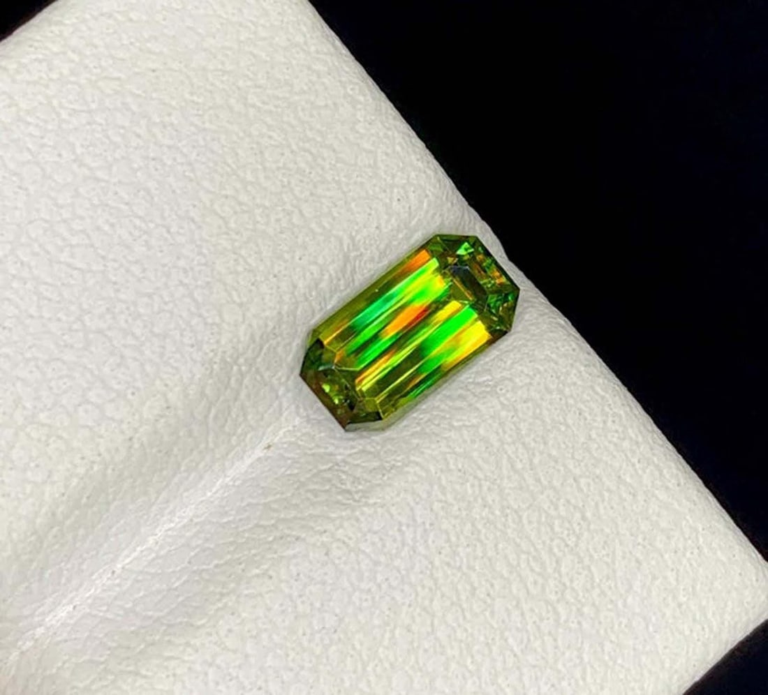 Green Sphene Gemstone: Natural Titanite Round Cut, June Birthstone - 18