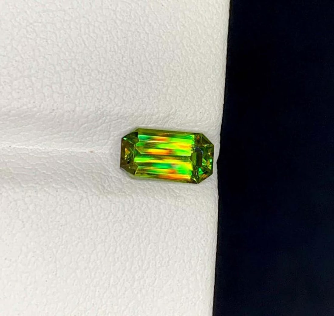 Green Sphene Gemstone: Natural Titanite Round Cut, June Birthstone - 7