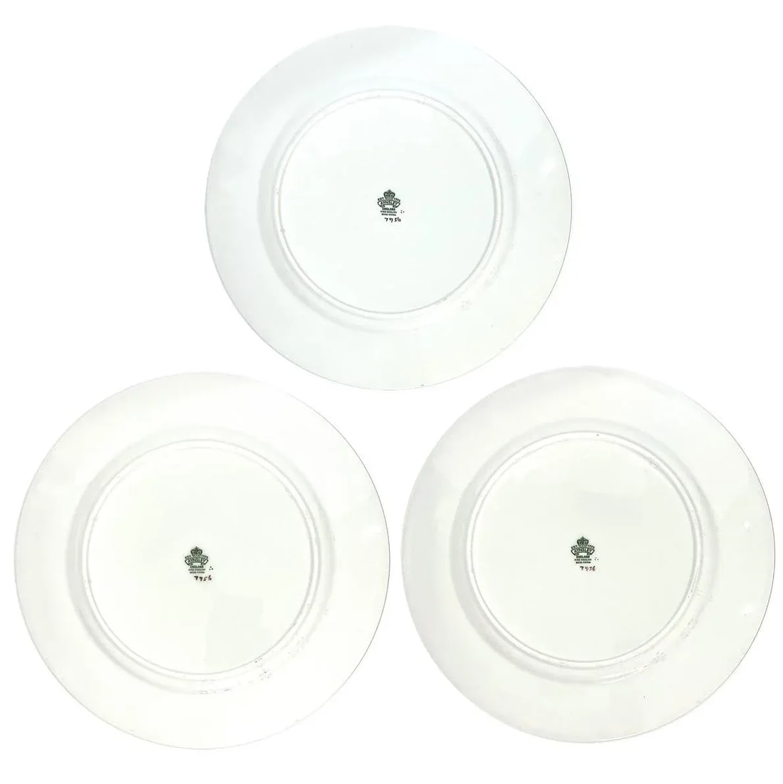 Aynsley Orchard Fruit Gold Dinner Plates - Hand-Painted - Set of Six - 7