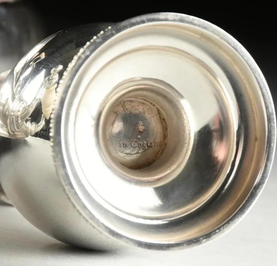 English Early 20th Century Silver Plate Lazy Susan Round Server Joseph Elliot and Sons Sheffield - 2