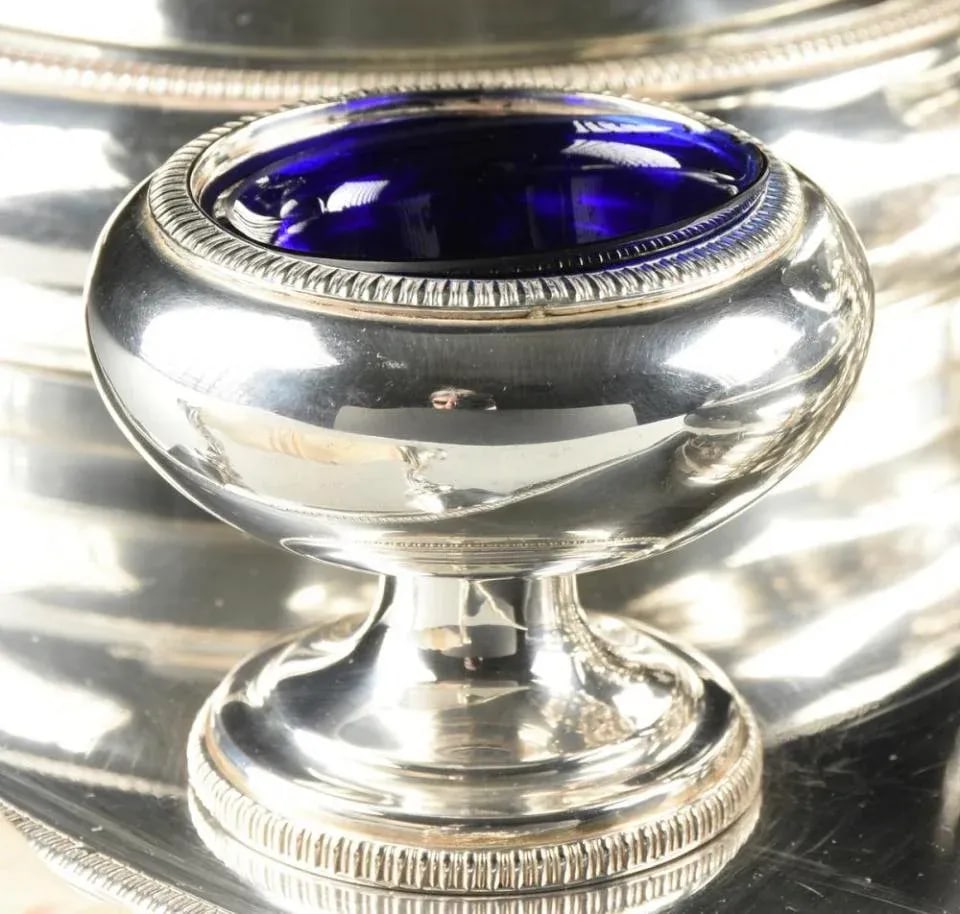 English Early 20th Century Silver Plate Lazy Susan Round Server Joseph Elliot and Sons Sheffield - 9