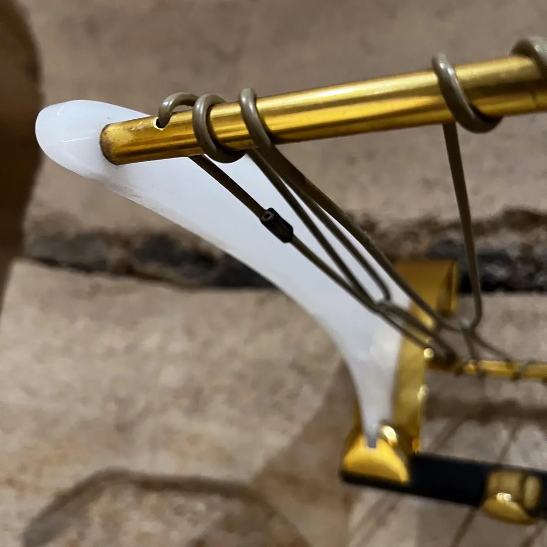 1960s French Modern Brass Coat Hat Rack Shelf Style Jacques Adnet - 7