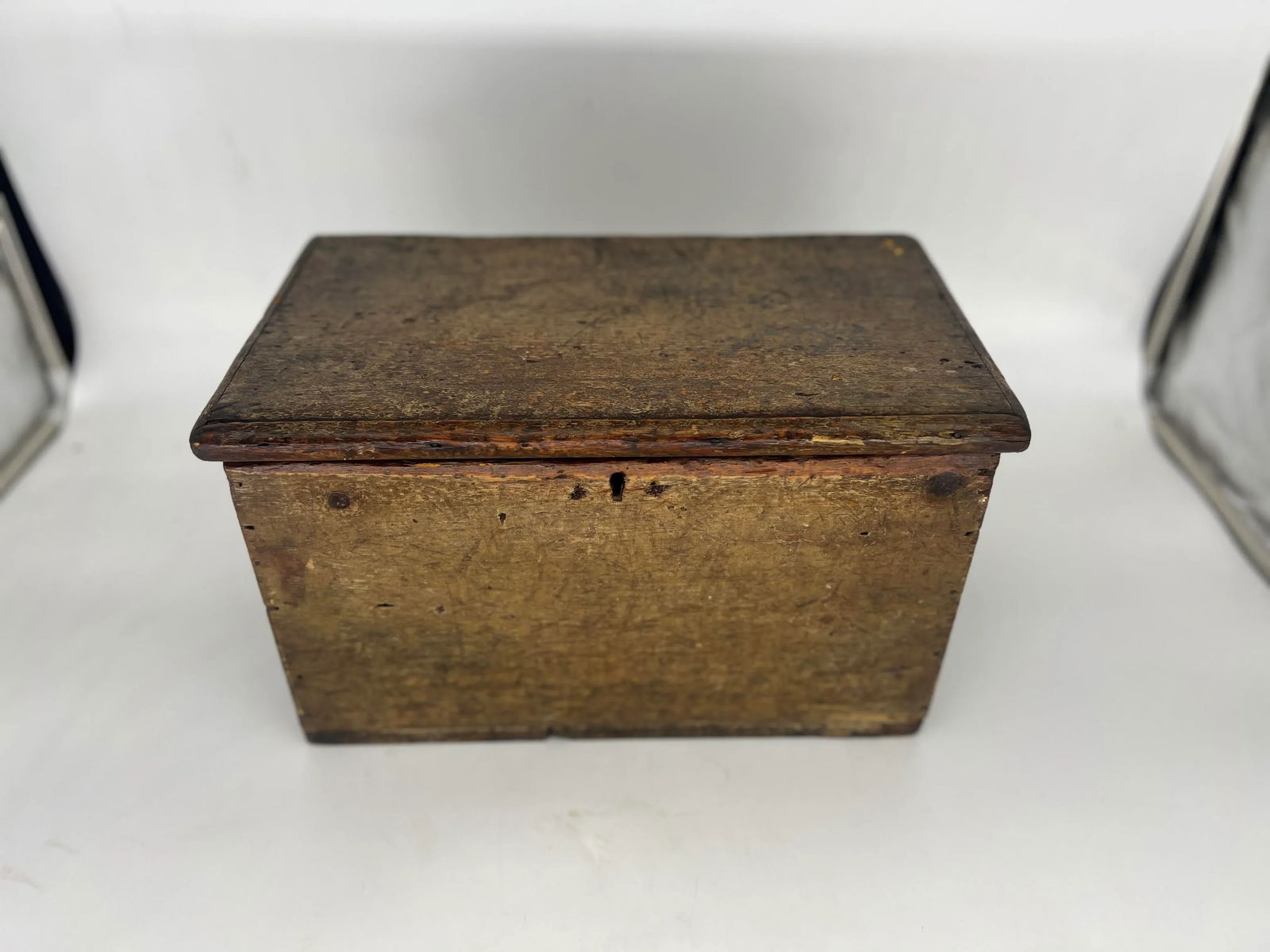 Antique Primitive American Paint Decorated Tool or Document Storage Box - 13